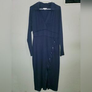 Grey State Midnight Blue Long Sleeve Dress